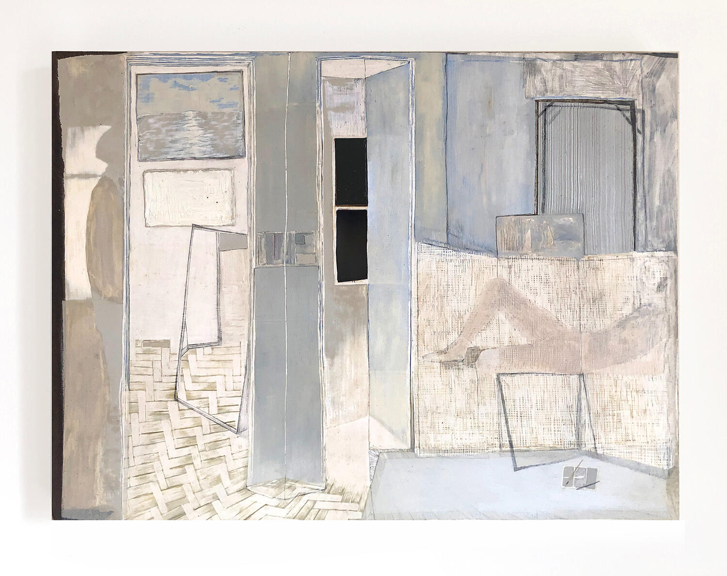 Mimesis. 2021. Oil paint and graphite on clayboard. 8 x 10 inches.