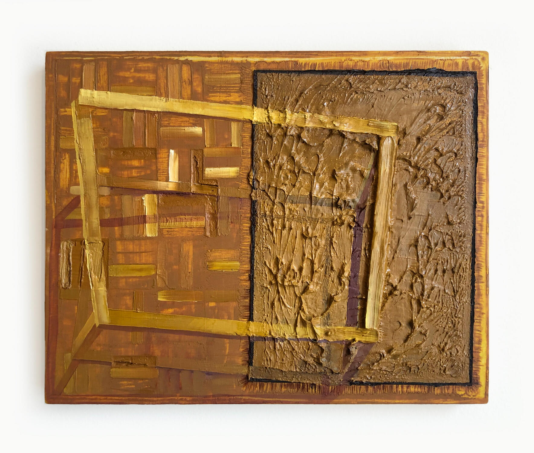 Faulty Foundation 4- 2022. Oil paint on wood panel. 8 x 10 inches.