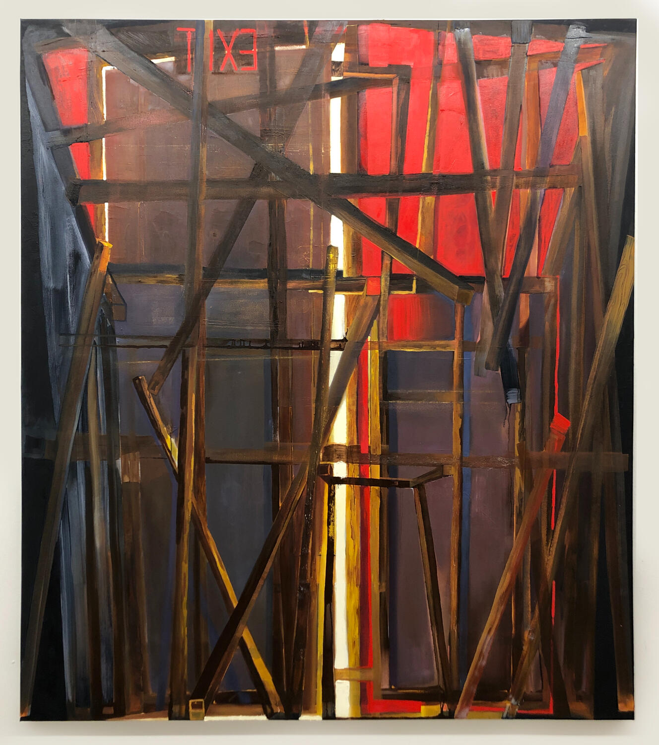 No Exit. 2023. Oil paint on canvas. 72 x 66 inches.
