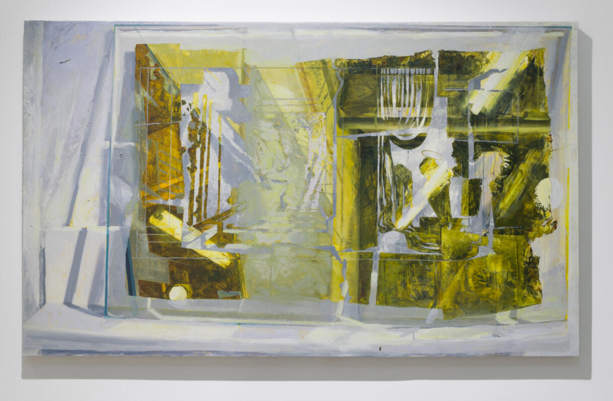 After Botticelli II, 2025, Oil and acrylic on canvas, 7 1/2 x 12 3/8 inches