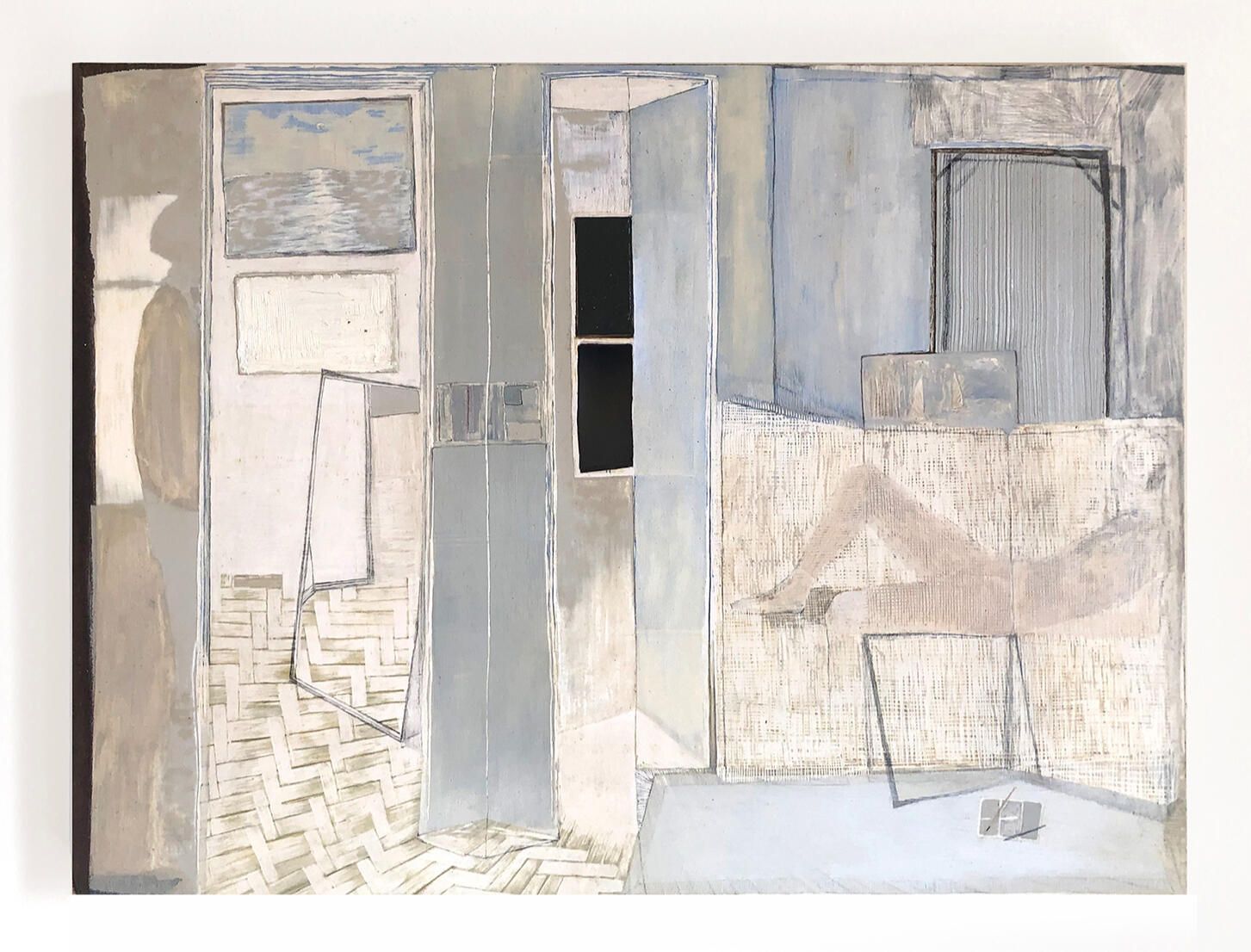 Mimesis, 2021. Oil paint on clayboard. 8 x 10".